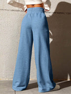 Wide Leg Drawstring Waist Pants (12)