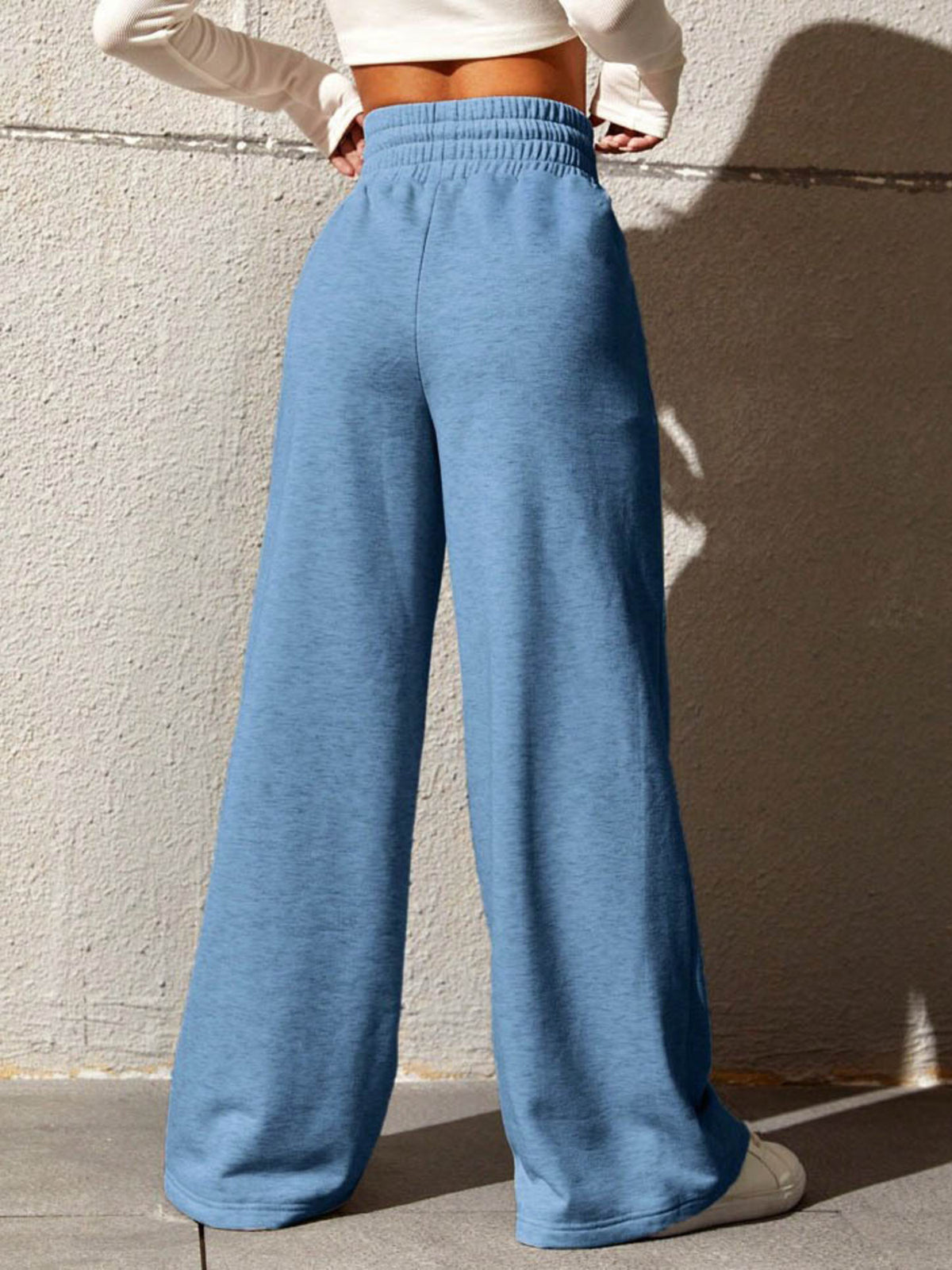 Wide Leg Drawstring Waist Pants (12)