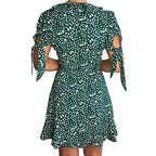 V-neck Short Sleeve Printed Skirt Dress photo 12