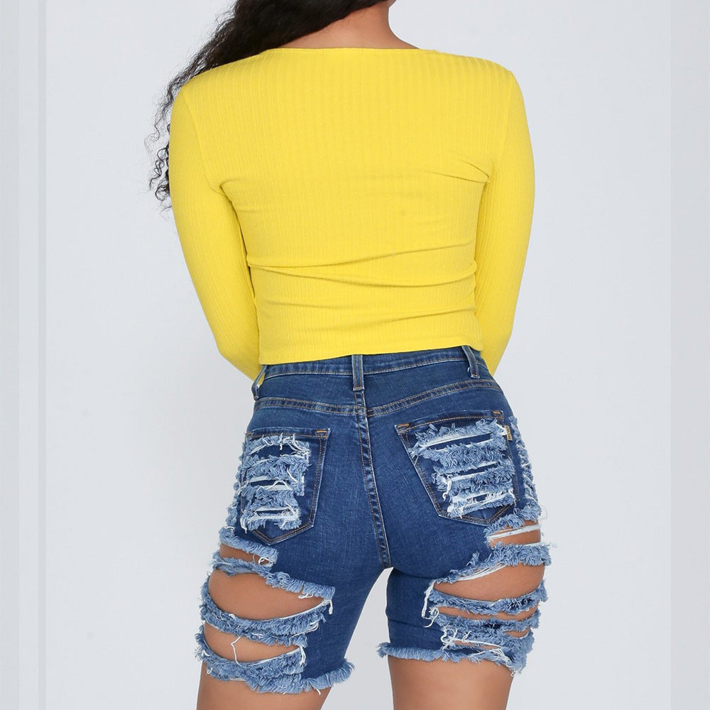 Shredded High-rise Stretch Jeans photo 4