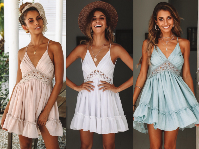 Backless Lace Slip Dress photo 1
