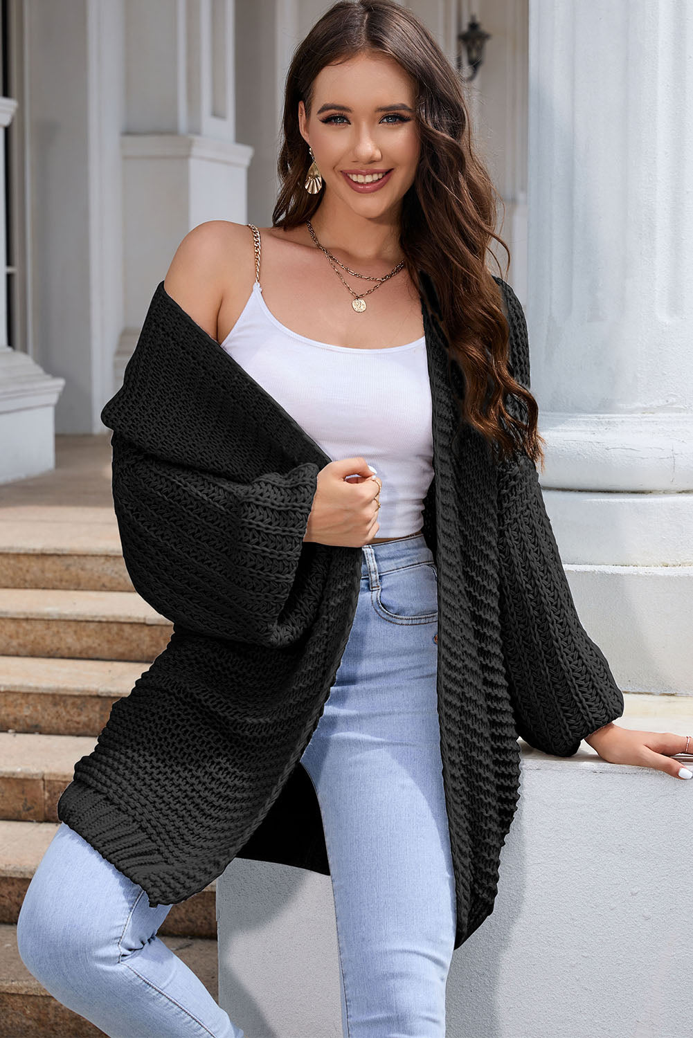 Open Front Longline Cardigan (5)
