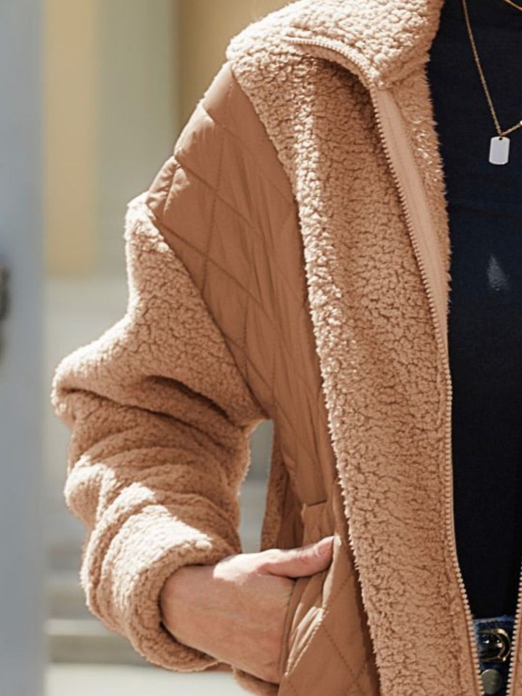 Zip-up Collared Neck Jacket (8)