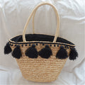 Hand-woven Tassel Shoulder Bag variant CJBHNSNS16208-Black