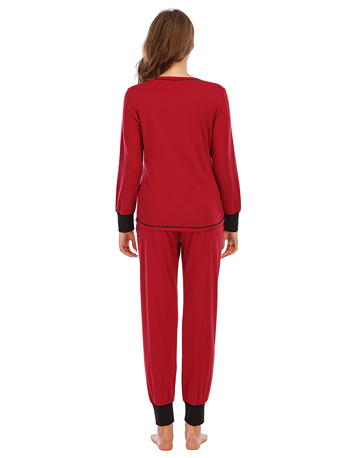 Round Neck Top Pants Lounge Set (9)