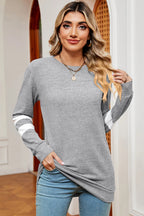 Striped Heathered Round Neck T-shirt (18)