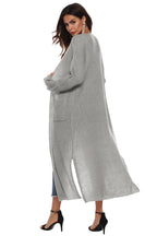 Long Sleeve Open Front Buttoned Cardigan (12)