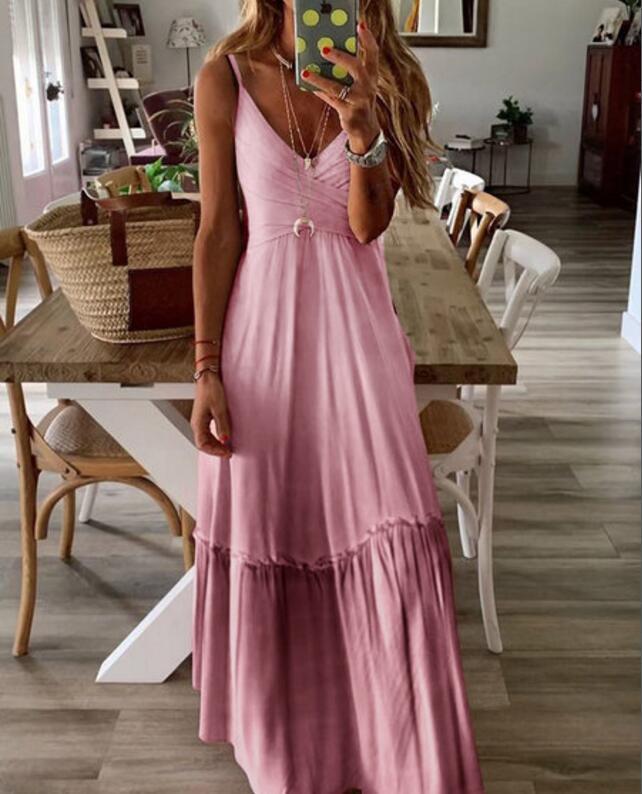 V-neck Long Dress photo 2