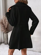 Double-breasted Wool Blend Coat (5)