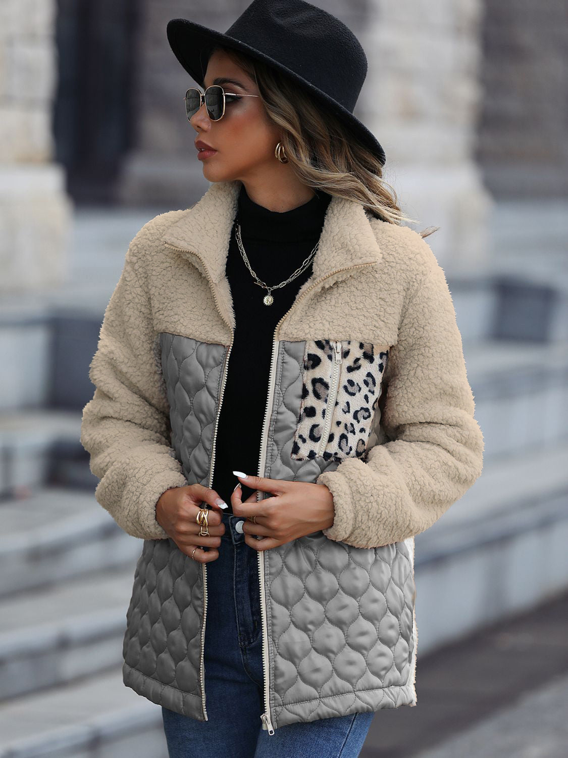 Leopard Block Zip-up Jacket (14)