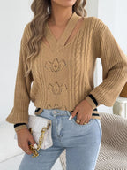 Cutout Cable Knit Sweater (11)