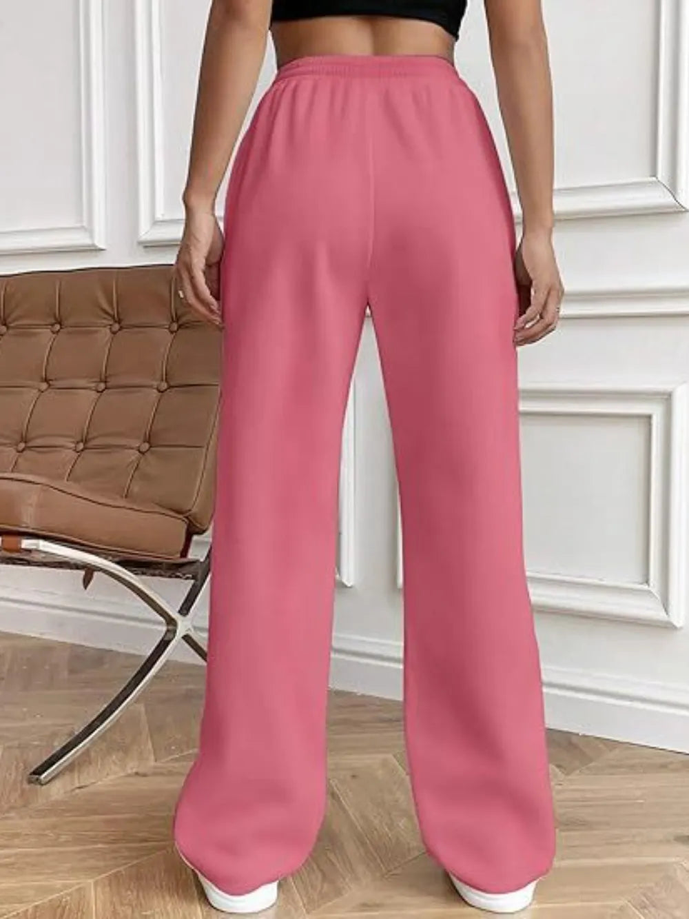 Drawstring Wide Leg Pants Pockets (7)
