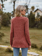 Ribbed Round Neck Long Sleeve Tee (8)
