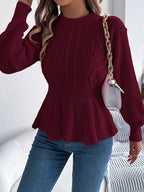 Cable Knit Peplum Sweater (18)