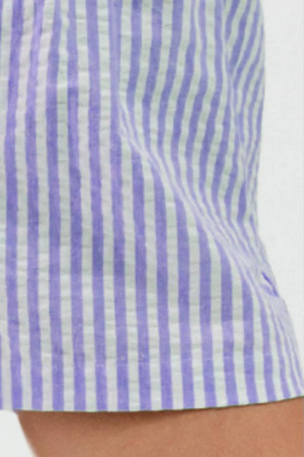 Striped Elastic Waist Shorts (21)