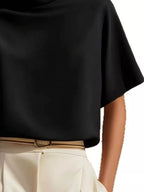 Mock Neck Short Sleeve T-shirt (15)
