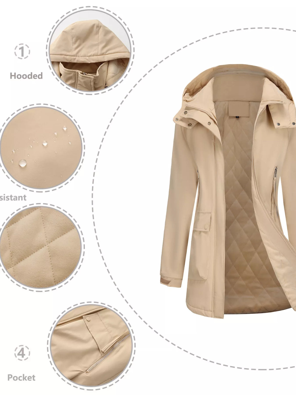 Full Size Zip Up Hooded Parka Outerwear Plus (19)
