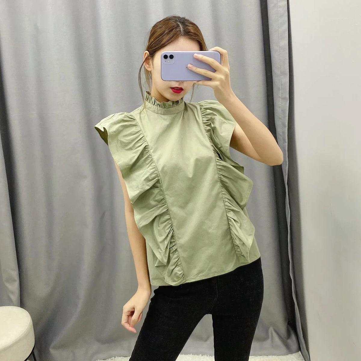 Layered Poplin Shirt photo 5