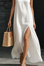 Slit V-neck Maxi Dress (9)