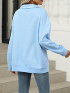 Johnny Collar Drop Shoulder Long Sleeve Sweatshirt (12)