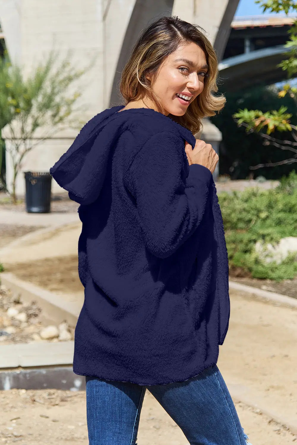 Full Size Teddy Hooded Jacket Pockets (29)