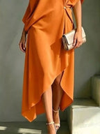 Full Size Asymmetrical One-shoulder Drape Dress Plus (7)