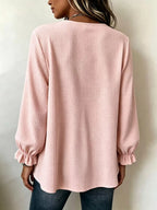 Waffle Knit Long Sleeve Top (2)