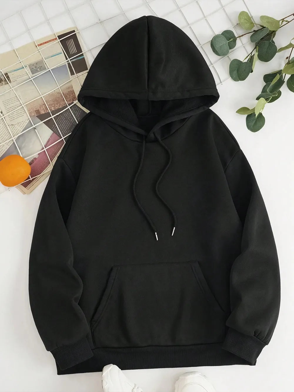 Drawstring Dropped Shoulder Hoodie (7)