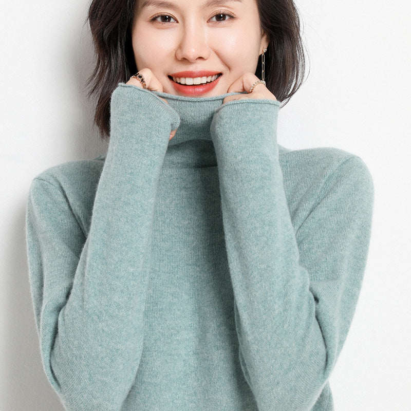 Turtleneck Cashmere Sweater Pure variant CJNSSYMY02261-Lake blue-XXL|CJNSSYMY02261-Lake blue-XL|CJNSSYMY02261-Lake blue-M|CJNSSYMY02261-Lake blue-S|CJNSSYMY02261-Lake blue-L