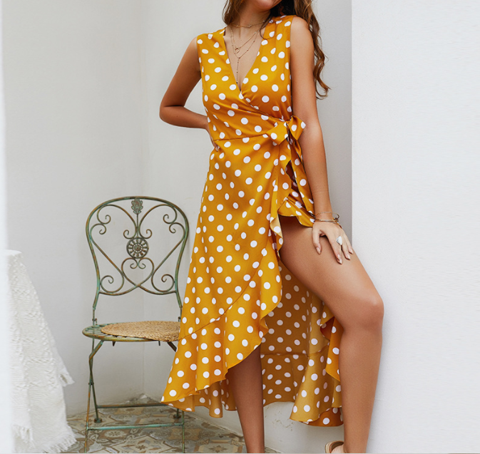 Polka Dot Sleeveless Dress photo 3