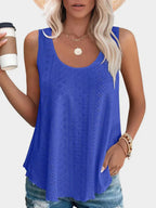 Eyelet Round Neck Tank (8)
