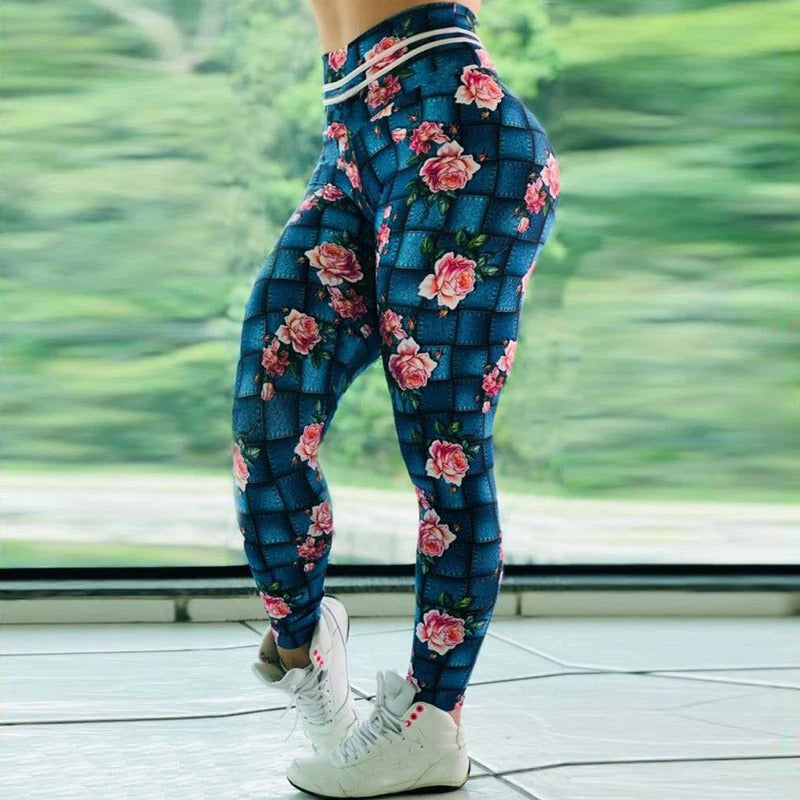 Track Pants Stretch Leggings variant CJNSXZDD00702-Flowers-L|CJNSXZDD00702-Flowers-XXL|CJNSXZDD00702-Flowers-3XL|CJNSXZDD00702-Flowers-XL|CJNSXZDD00702-Flowers-S