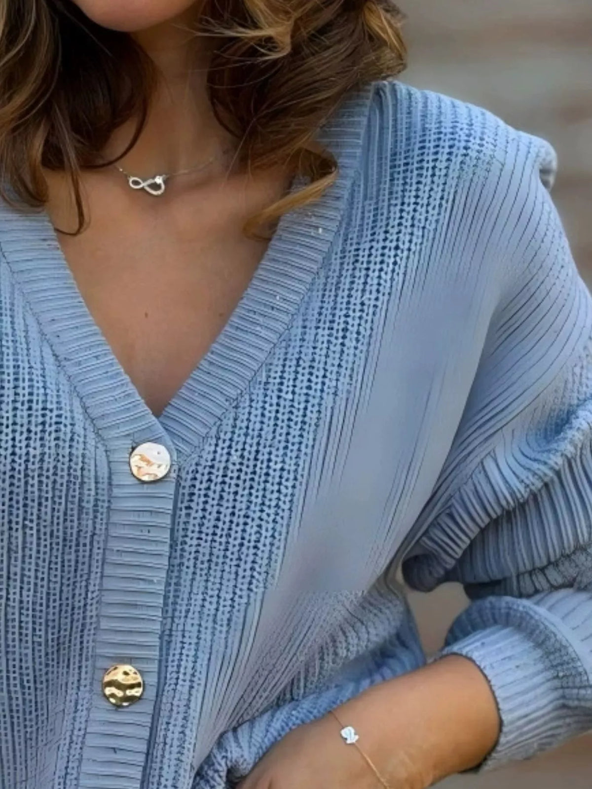 Full Size V-neck Button-up Cardigan Plus (15)