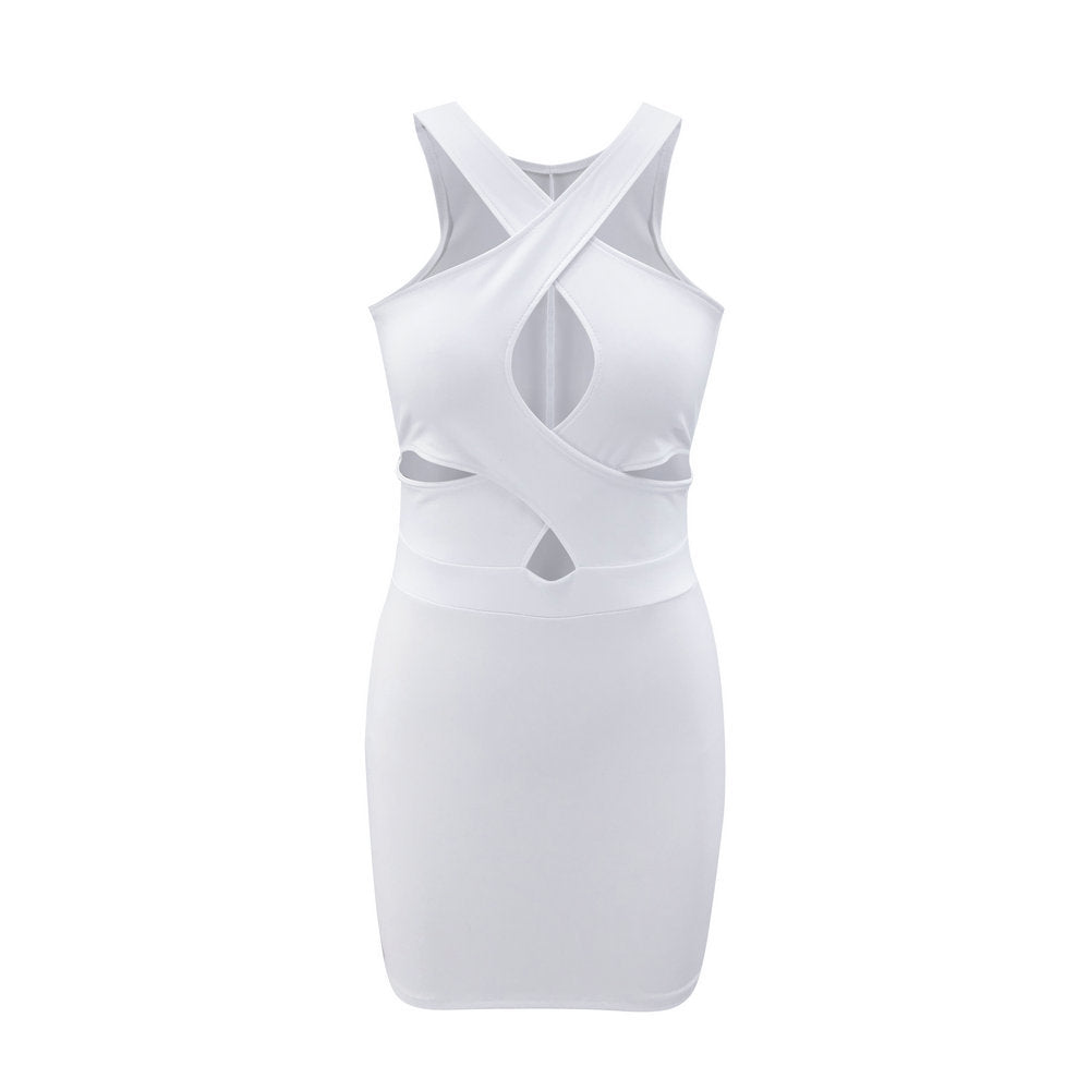 V-neck Solid Dress photo 2