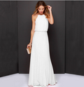 Halter Chiffon Maxi Dress variant CJNSSYLY00124-White-S|CJNSSYLY00124-White-L|CJNSSYLY00124-White-XXL|CJNSSYLY00124-White-XL|CJNSSYLY00124-White-M