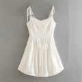V-neck Sling Dress variant CJNSSYLY11906-White-M|CJNSSYLY11906-White-S|CJNSSYLY11906-White-L