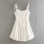V-neck Sling Dress variant CJNSSYLY11906-White-M|CJNSSYLY11906-White-S|CJNSSYLY11906-White-L