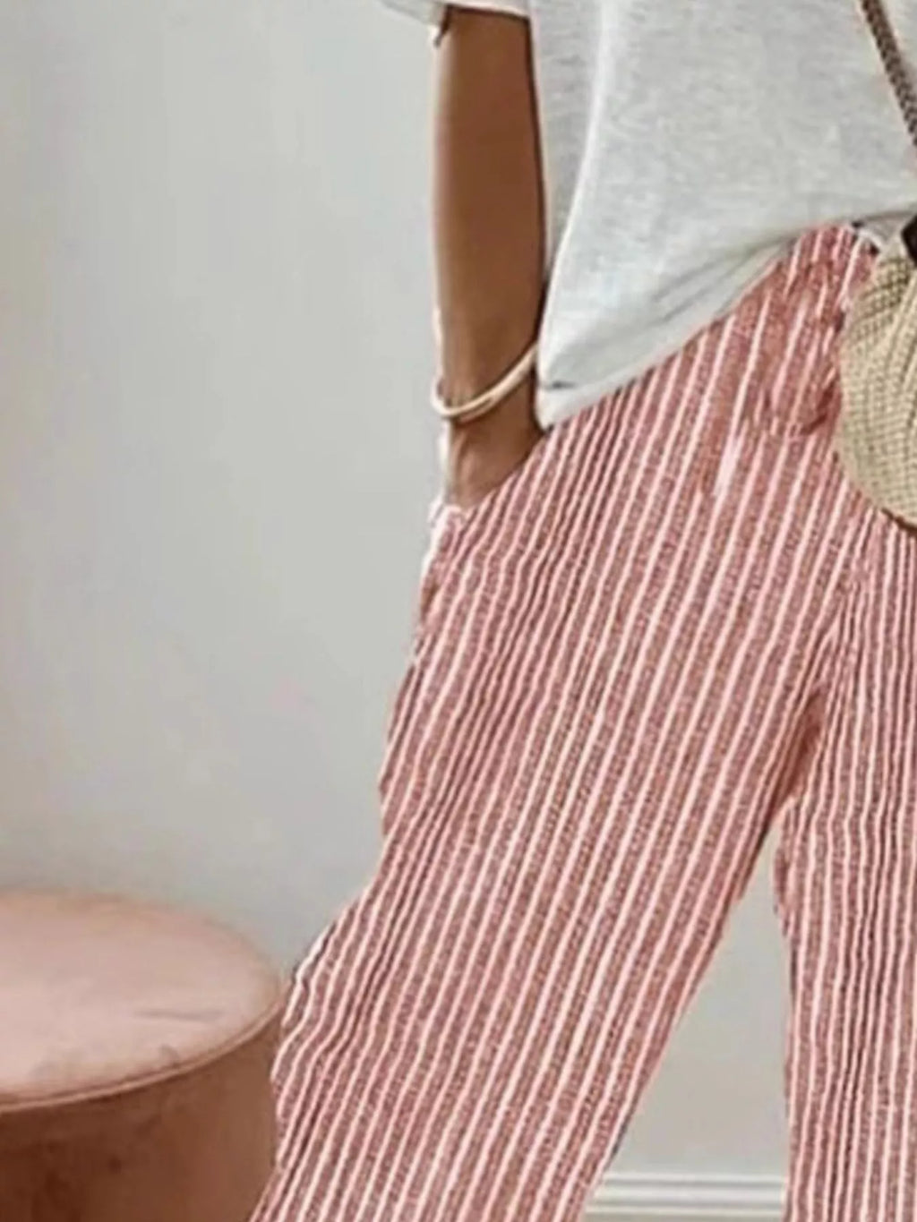 Striped Cropped Pants (4)