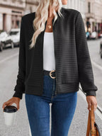 Textured Zip-up Long Sleeve Jacket (12)