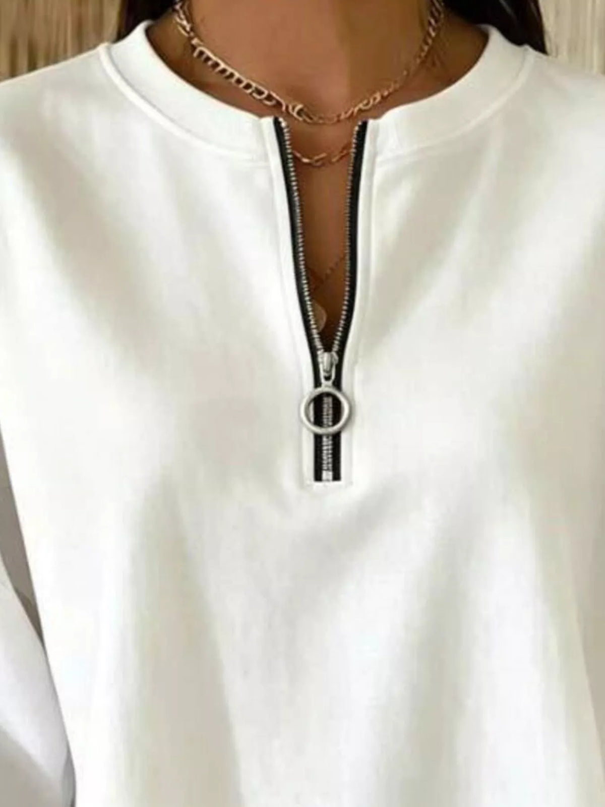 Quarter-zip Dropped Shoulder Sweatshirt (2)