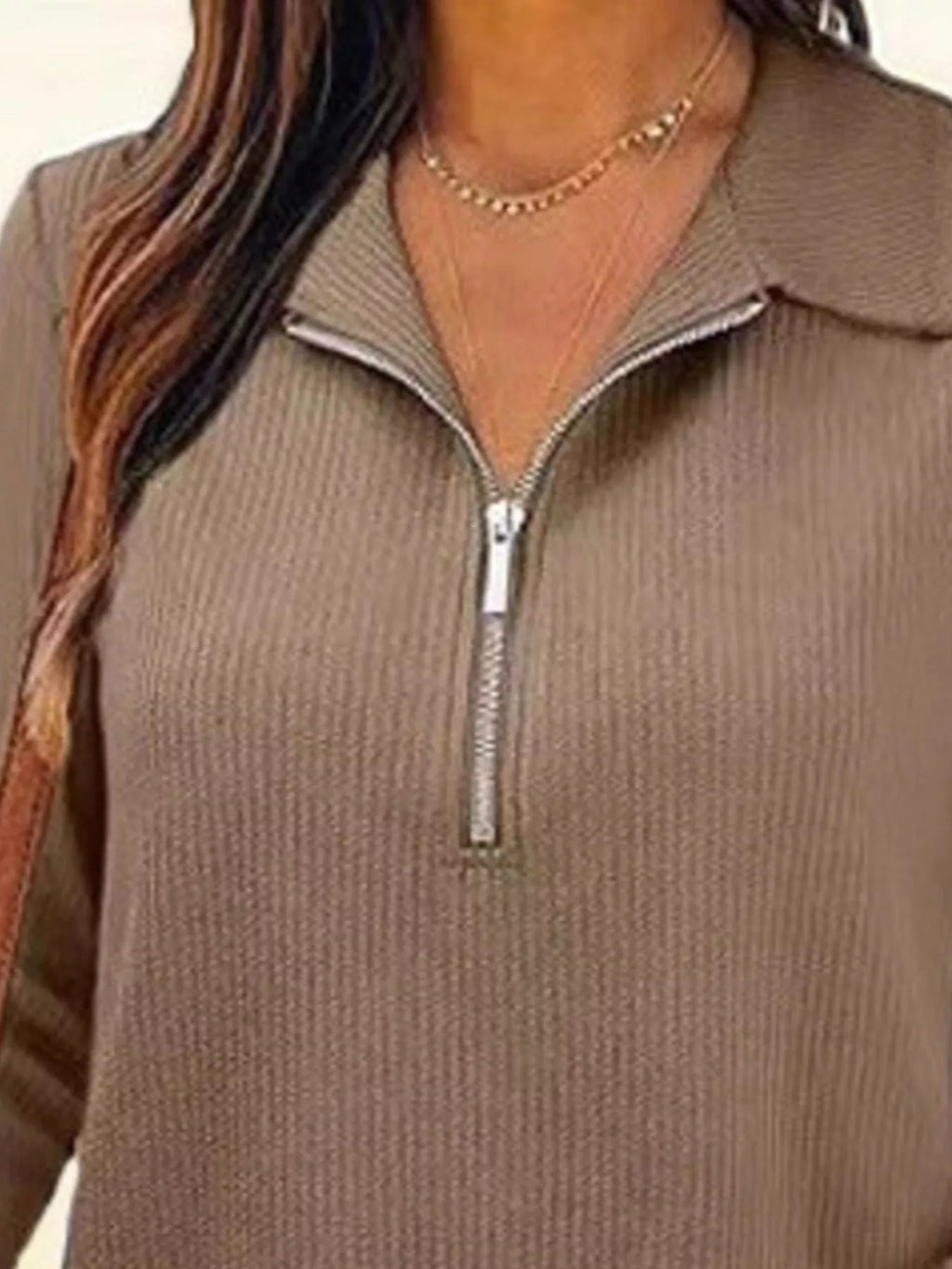 Half Zip Long Sleeve Knit Top (17)