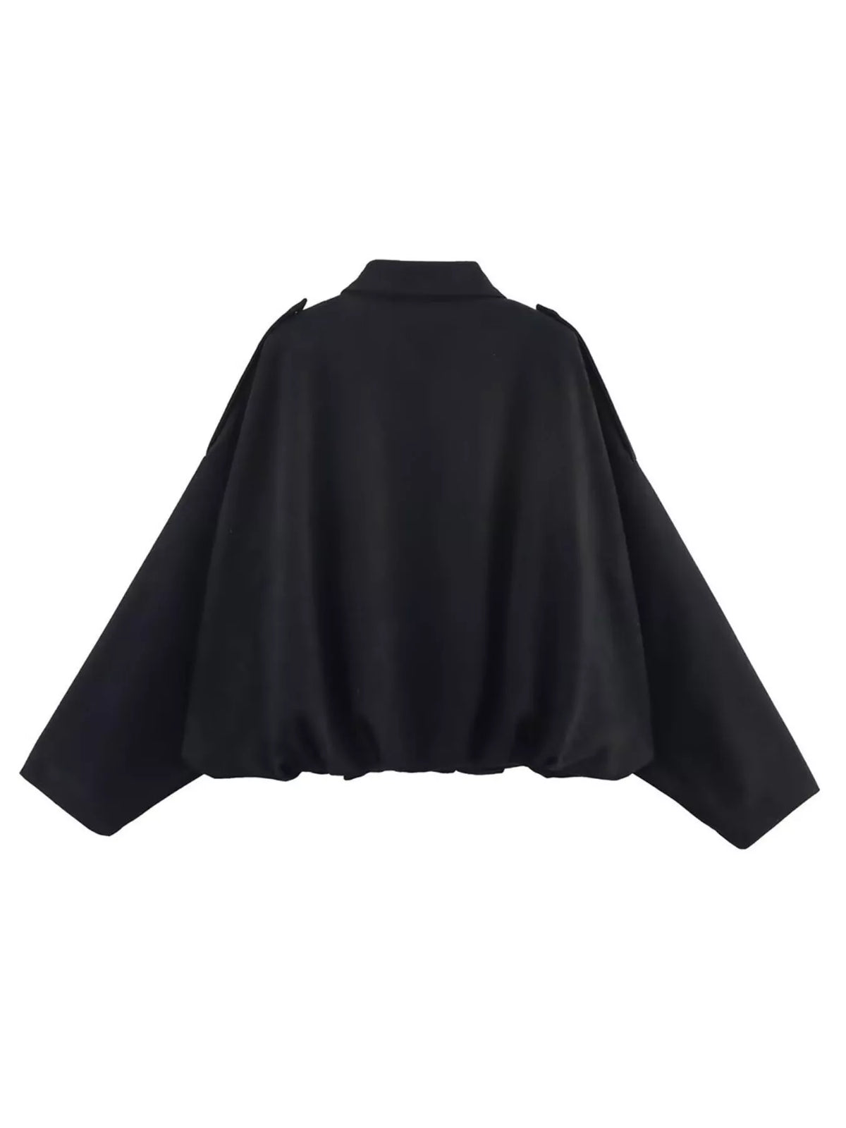Collared Neck Dropped Shoulder Jacket (22)