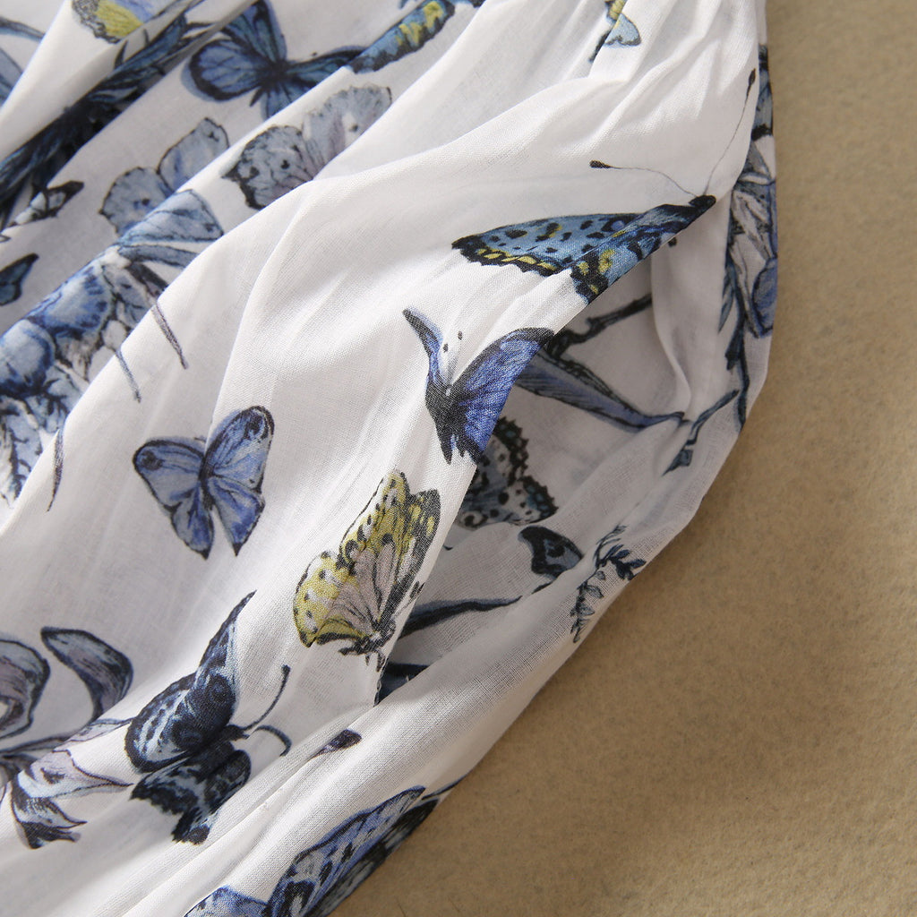 Butterfly Flower Cotton Dress photo 3