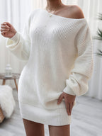 Rib-knit Mini Sweater Dress (3)