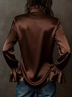Button Up Flounce Sleeve Shirt (6)