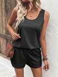 Casual Wide Strap Tank Top Shorts Set (10)