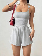 Ruched Spaghetti Strap Romper (19)