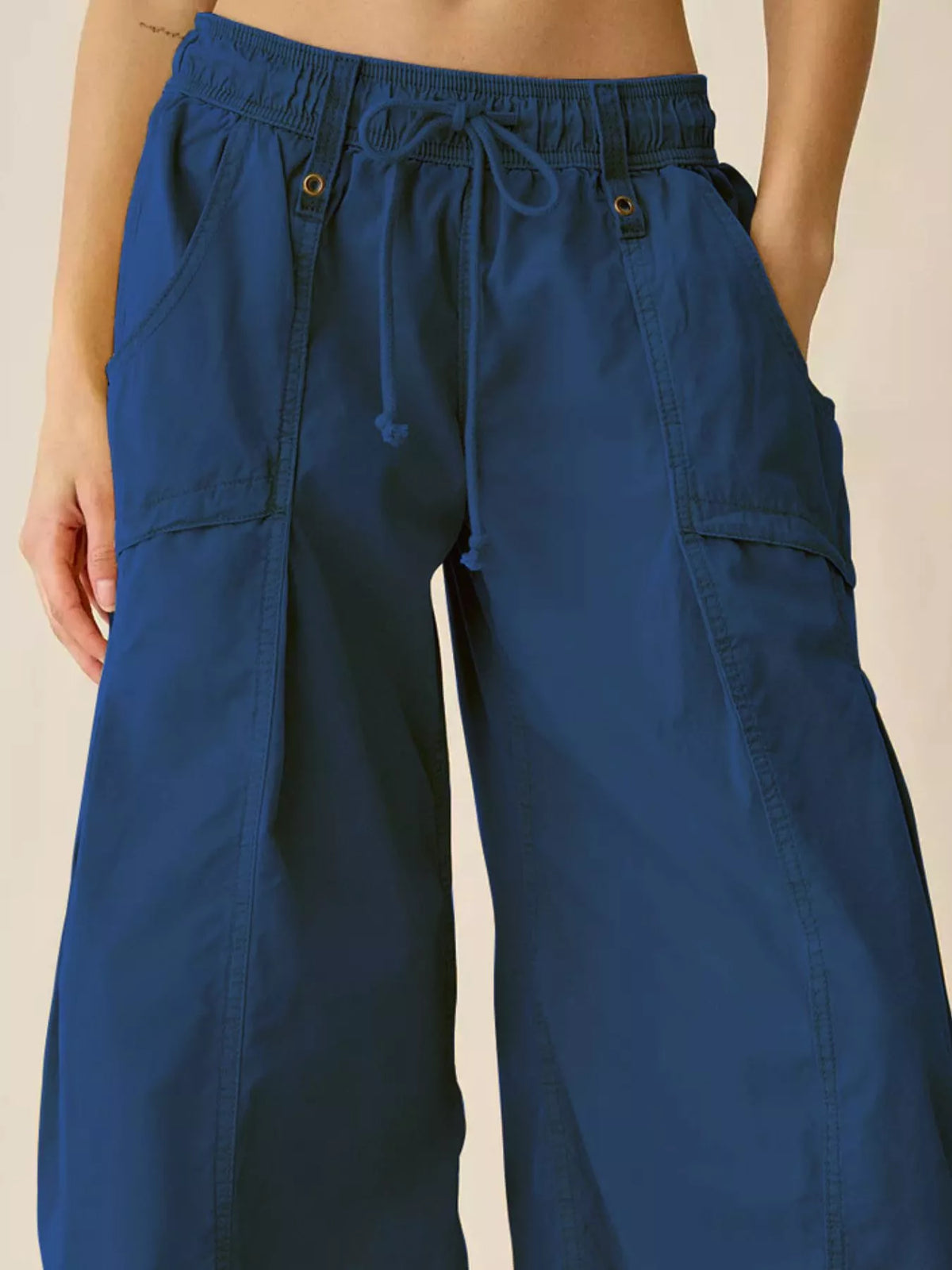 High-waisted Cargo Wide-leg Pants (19)