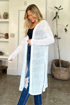 Full Size Open Front Longline Cardigan (23)