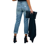 Washed Cropped Straight-leg Jeans photo 2